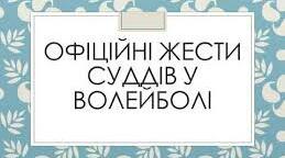 Офіційні жести суддів у волейболі