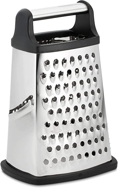 Amazon.com: Professional Box Grater, Stainless Steel with 4 Sides, Best for Parmesan Cheese, Vegetables, Ginger, XL Size, Black: Home &amp; Kitchen