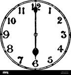 6 Oclock Cut Out Stock Images &amp; Pictures - Alamy
