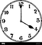 the image shows the clock that says it is 4 o'clock, showing three different size of clocks in it, vintage line drawing or engraving Stock Vector Image &amp; Art - Alamy