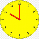 ten o'clock yellow clock PNG image with transparent background | TOPpng