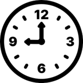 Nine O Clock icon PNG and SVG Vector Free Download