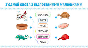 З'єднай слова з відповідними малюнками