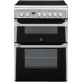 Indesit ID60C2X 60cm Double Oven Electric Cooker with Ceramic Hob - Stainless Steel | Appliances Direct