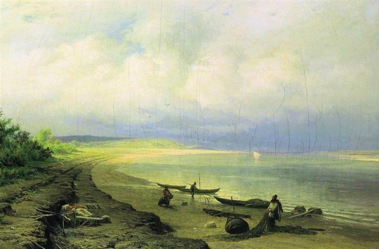 Берег Волги после грозы, 1871 - Фёдор Васильев - WikiArt.org