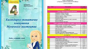 КТП Музичне мистецтво Л. Кондратова за програмою Р. Б. Шияна