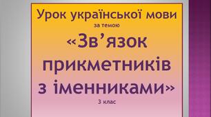 Презентація до уроку «Зв’язок прикметників  з іменниками»