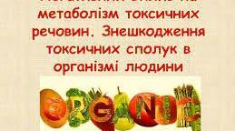 Негативний вплив на метаболізм токсичних речовин. Знешкодження токсичних сполук в організмі людини.