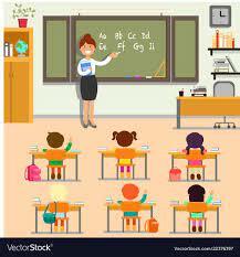 English lesson in school Royalty Free Vector Image