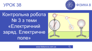 Ф8. Контрольна робота "Електричний заряд. Електричне поле"