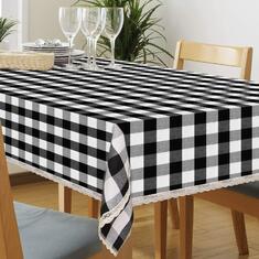 Buy ANECO Lace Buffalo Check Tablecloth Table Cloth Rectangle Cotton Tablecloth Check Plaid Tablecloth for Indoor Outdoor Events 55 x 72 Inches Black and White Online in Vietnam. B082PJ8H7M