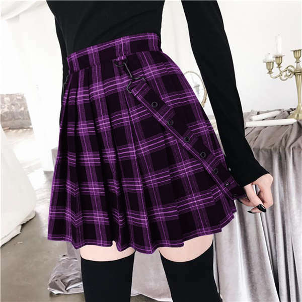 Ins женщин юбка Шотландия Plaid Мини-skirt Панк готика высокая Waist A-line Плиссированные платье случайный тонкий сексуальная юбка купить недорого — выгодные цены, бесплатная доставка, реальные отзывы с фото — Joom