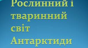 Рослинний і тваринний світ Антарктиди