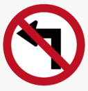 Indonesia Road Sign 4b - Don T Turn Left, HD Png Download - kindpng