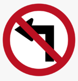 Indonesia Road Sign 4b - Don T Turn Left, HD Png Download - kindpng