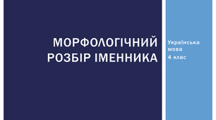Презентація "Морфологічний розбір іменника"