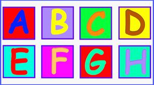 Letters A, B, C....
