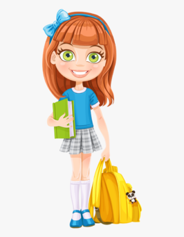 Dibujos - Clipart - Digi Stamps - School - Girl - Escuela - School Girl Clipart, HD Png Download - kindpng