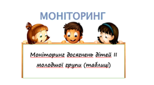 Моніторинг досягнень дітей  II молодшої групи (таблиці)