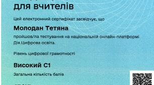 Тестування на національній онлайн-платформі Дія. Цифрова освіта. "Цифрограм для вчителів"