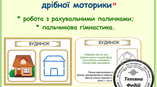 Картотека  "Вправи для розвитку дрібної моторики. Частина1"