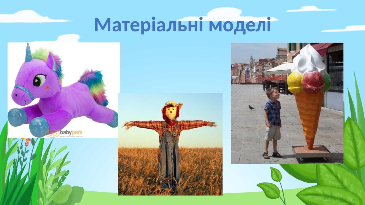 Матеріальні моделі Правильный ответ Неправильный ответ Неправильный ответ