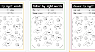 Завдання для удосконалення навичок читання та розпізнавання Sight Words та кольорів