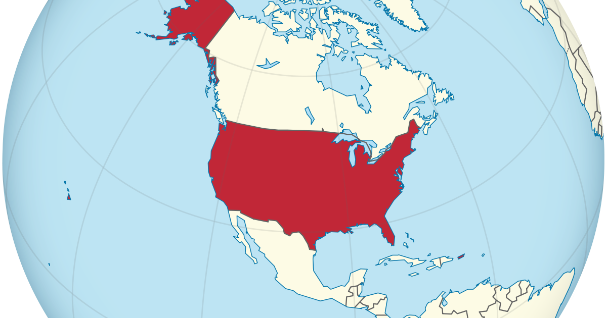 Карта англо америка. Местоположение США. Территория Америки.