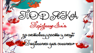 Подяка "Годівничка для синички"