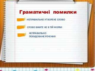 Види помилок