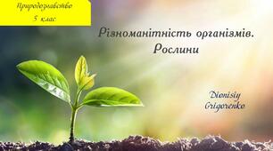 Презентація "Різноманітність організмів. Рослини"