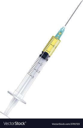 Vaccine in a syringe Royalty Free Vector Image