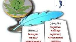 Первісна, визначений інтеграл, площа криволінійної трапеції