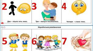 Мнемотаблиця до вірша "Українська рахівничка"