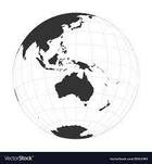 Earth globe focused on australia Royalty Free Vector Image