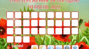 Календар погоди "Червоне літо. Червень"