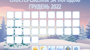 Календар погоди "Груднева зима. Грудень"