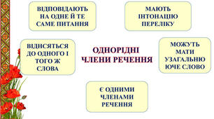 Однорідні члени речення.