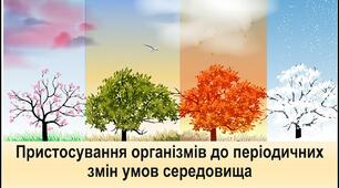 Чинники середовища життя. Пристосування організмів до періодичних змін умов існування