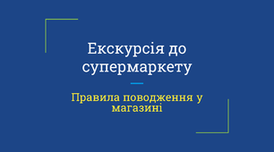 Екскурсія до супермаркету. Правила поводження у магазині. Соціально-побутове орієнтування (СПО)