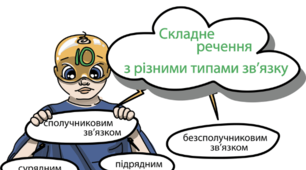  Складне багатокомпонентне речення з різними видами  сполучникового і безсполучникового зв’язку 