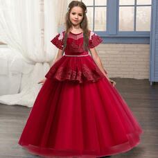 Buy Vintage Embroider Flower Girls Dress for Party Wedding Evening Princess  Pageant Long Gown Kid Dresses for Girls Children Clothes at affordable  prices — free shipping, real reviews with photos — Joom