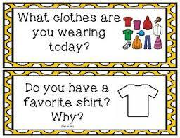 Clothes Study Question of the Day Exploring the Topic by MsMorenospreschool