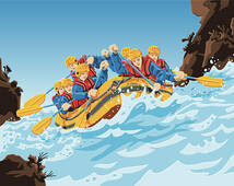 74 White Water Rafting Illustrations & Clip Art - iStock