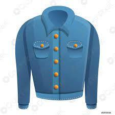 Jeans jacket icon, cartoon style - stock vector | Crushpixel