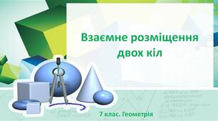 6 А клас Взаємне розміщення двох кіл