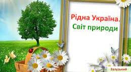  Контрольна робота "Рідна Україна. Світ природи"