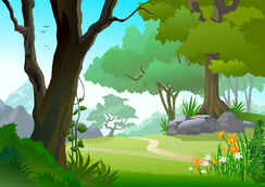 Бесплатная векторная графика и PSD-файлы free forest landscape trees