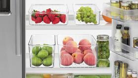Vented Fridge Storage Bin Basket for Fruits and Vegetables - mDesign - YouTube