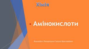 Презентація до уроку з хімії: "Амінокислоти"